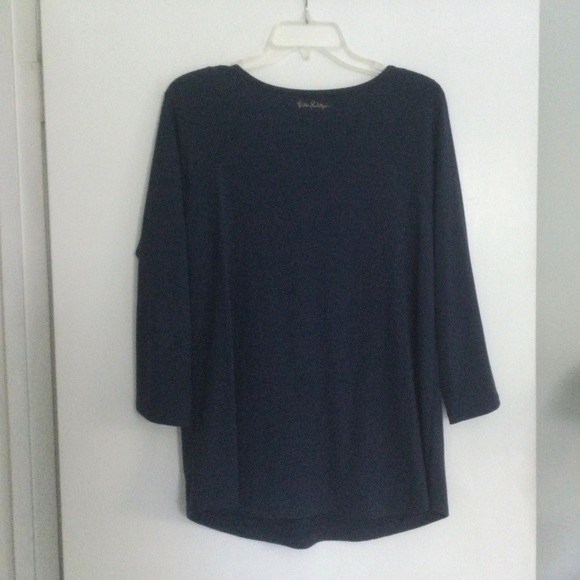 Lilly Pulitzer Navy Tunic Top Size Small - Picture 6 of 10